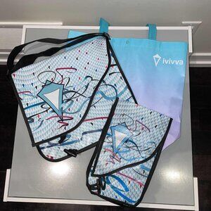 SET OF 3 Vintage / Exclusive LULULEMON / IVIVVA reusable tote bags NEW NWOT